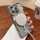 Fashion Glitter Diamond Max Magnetic Wireless Charge Bumper Transparent Case For iPhone - Tech Trove