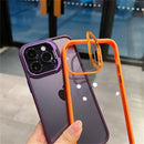 Lens Metal Ring Protector Stand Camera Glass protection Transparent Shockproof Cover For IPhone - Tech Trove