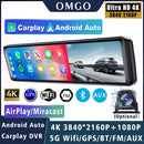 4K 11.26" Car DVR Dash Cam with CarPlay, Android Auto, GPS, WiFi, BT, FM, Rearview Mirror Recorder - Tech Trove