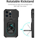 Magnetic 360 ° Bracket Sliding Window Phone Case With Hidden Card Slot For iPhone - Tech Trove