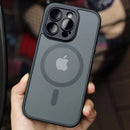 Magnetic Luxury Matte Translucent Armor Shockproof Case For iPhone For Magsafe Wireless Charge Cover - Tech Trove