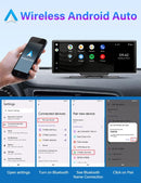 4K 10.26" Mirror Dash Cam with Wireless CarPlay, Android Auto, GPS & Rearview Camera - Tech Trove