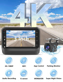 Kocam 4K Dual Dash Cam with WiFi, Night Vision & 24H Parking Monitor - Tech Trove
