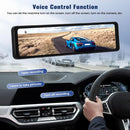 4K 11.26" Car DVR Dash Cam with CarPlay, Android Auto, GPS, WiFi, BT, FM, Rearview Mirror Recorder - Tech Trove