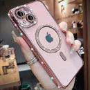 Luxury Crystal Diamond Clear Magsafe Magnetic Wireless Charging Cover For iPhone - Tech Trove