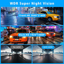 4K 11.26" Car DVR Dash Cam with CarPlay, Android Auto, GPS, WiFi, BT, FM, Rearview Mirror Recorder - Tech Trove