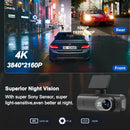 UHD 4K WiFi Dual Dash Cam with GPS & 24H Parking Monitor - Tech Trove