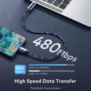 Baseus 100W/66W PD USB-C Fast Charging Cable for iPhone 15 Pro, MacBook, Xiaomi, and Samsung - Tech Trove
