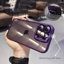 Lens Metal Ring Protector Stand Camera Glass protection Transparent Shockproof Cover For IPhone - Tech Trove