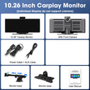 4K 10.26" Mirror Dash Cam with Wireless CarPlay, Android Auto, GPS & Rearview Camera - Tech Trove