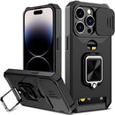 Magnetic 360 ° Bracket Sliding Window Phone Case With Hidden Card Slot For iPhone - Tech Trove