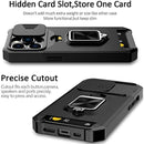 Magnetic 360 ° Bracket Sliding Window Phone Case With Hidden Card Slot For iPhone - Tech Trove