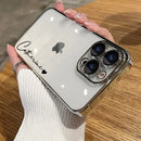 Plating Transparent Clear Luxury Personalised Customized Name Case For iPhone - Tech Trove