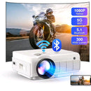 YEZMEK Native 1080P 15000 Lumen Full HD Projector, featuring 5G WiFi and Bluetooth, Mini Portable Outdoor Projector with 4K Support, compatible with TV Stick, Smartphone, Tablet, Laptop, HDMI, USB, and AV. Audio Game - Tech Trove
