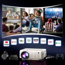 YEZMEK Native 1080P 15000 Lumen Full HD Projector, featuring 5G WiFi and Bluetooth, Mini Portable Outdoor Projector with 4K Support, compatible with TV Stick, Smartphone, Tablet, Laptop, HDMI, USB, and AV. Audio Game - Tech Trove