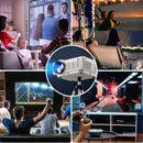 YEZMEK Native 1080P 15000 Lumen Full HD Projector, featuring 5G WiFi and Bluetooth, Mini Portable Outdoor Projector with 4K Support, compatible with TV Stick, Smartphone, Tablet, Laptop, HDMI, USB, and AV. Audio Game - Tech Trove