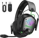 Wireless Gaming Headset for PS5/PS4/PC/Switch – 2.4GHz, ENC Noise-Cancelling Mic, Stereo Sound, 20ms Low Latency, 50-Hour Battery, Works with Laptop/Mobile/Mac