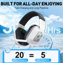 Awinnasey PH4 Wireless Gaming Headset with Mic 2.4GHz & Bluetooth Noise-Cancelling Foldable Headphones for PS5 PS4 PC Switch Includes PSP Accessory Kit