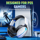 Wireless Gaming Headset for PS5/PC/PS4/Switch – 2.4 GHz lossless audio, Bluetooth 5.3, noise-canceling mic, 40-hour battery, RGB lighting