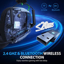 Ultra-Light Wireless Gaming Headset – 2.4GHz USB & Bluetooth, 50mm Drivers, Low-Latency, 50-Hour Battery, Mic for PC/PS5/PS4/Mac/Switch