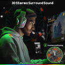 Weseary Wireless Gaming Headset for PC/PS5/PS4/Switch/Mac 2.4GHz + Bluetooth 5.4 ENC Mic 50mm Drivers Stereo Sound RGB Lighting 50-Hour Battery