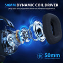 Ultra-Light Wireless Gaming Headset – 2.4GHz USB & Bluetooth, 50mm Drivers, Low-Latency, 50-Hour Battery, Mic for PC/PS5/PS4/Mac/Switch