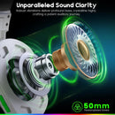 Weseary Wireless Gaming Headset for PC/PS5/PS4/Switch/Mac 2.4GHz + Bluetooth 5.4 ENC Mic 50mm Drivers Stereo Sound RGB Lighting 50-Hour Battery