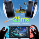 Wireless Gaming Headset for PS5/PC/PS4/Switch – 2.4 GHz lossless audio, Bluetooth 5.3, noise-canceling mic, 40-hour battery, RGB lighting