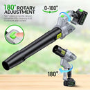 Cordless Electric Leaf Blower – 990,000 RPM, 2 Batteries & Charger, 5 Speeds, Lightweight for Lawn, Patio, Car & Snow