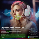 Weseary Wireless Gaming Headset for PC/PS5/PS4/Switch/Mac 2.4GHz + Bluetooth 5.4 ENC Mic 50mm Drivers Stereo Sound RGB Lighting 50-Hour Battery