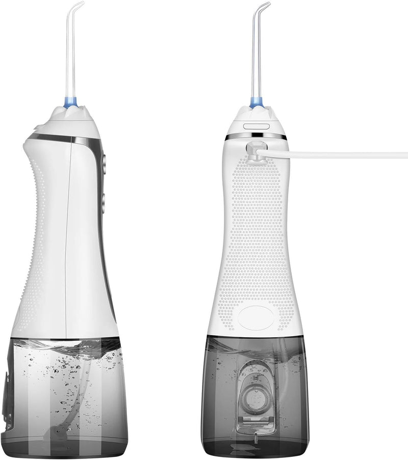 Binefia 360° Rotation Oral Irrigator, Water Flosser for Teeth Cordless with 5 Modes, IPX7 Waterproof, Water Jet Teeth Cleaner, USB Rechargeable Use at Home/Travel - Tech Trove