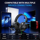 Ultra-Light Wireless Gaming Headset – 2.4GHz USB & Bluetooth, 50mm Drivers, Low-Latency, 50-Hour Battery, Mic for PC/PS5/PS4/Mac/Switch