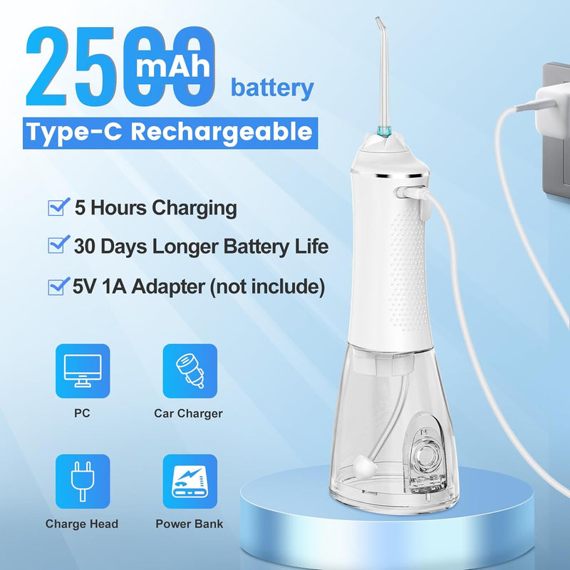 H2ofloss Water Flosser for Teeth Cordless, IPX7 Waterproof Oral Irrigator - Tech Trove