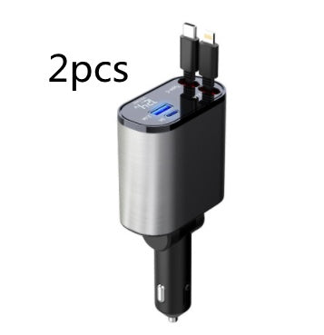 Metal Car Charger 100W Super Fast Charging USB And TYPE-C Adapter - Tech Trove