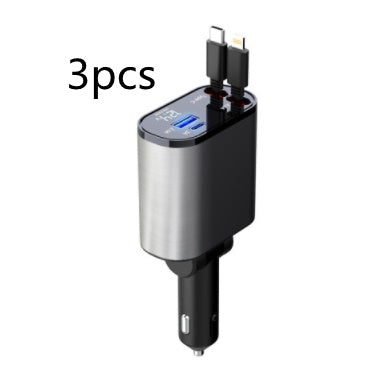 Metal Car Charger 100W Super Fast Charging USB And TYPE-C Adapter - Tech Trove