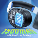 Wireless Gaming Headset for PS5/PC/PS4/Switch – 2.4 GHz lossless audio, Bluetooth 5.3, noise-canceling mic, 40-hour battery, RGB lighting