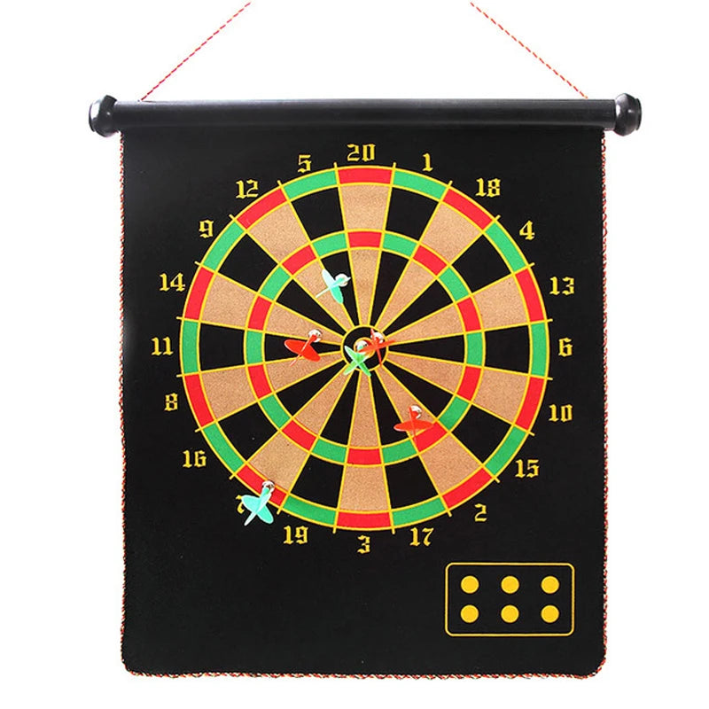 12/15/17 Inches Target Dart Flocking Dartboard Darts Board Indoor Shooting Game Double Sided Target Magnetic Darts Flights Set