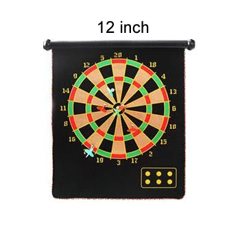 12/15/17 Inches Target Dart Flocking Dartboard Darts Board Indoor Shooting Game Double Sided Target Magnetic Darts Flights Set