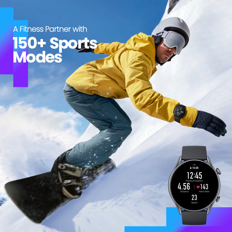 New Amazfit GTR 3 Pro GTR3 Pro GTR-3 Pro Smartwatch AMOLED Display Zepp OS App 12-day Battery Life Watch for Andriod - Tech Trove