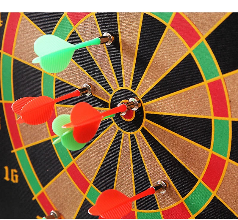 12/15/17 Inches Target Dart Flocking Dartboard Darts Board Indoor Shooting Game Double Sided Target Magnetic Darts Flights Set