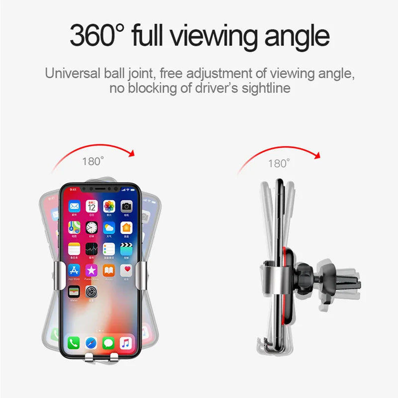 Baseus Gravity Car Phone Holder Air Vent Universal for iPhone Redmi Note 7 Smartphone Car Support Clip Mount Holder Stand - Tech Trove