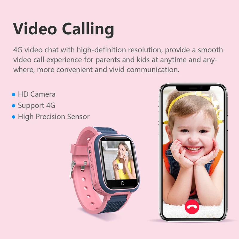 LT21 4G Smart Watch Kids GPS WIFI Video Call SOS IP67 Waterproof Child Smartwatch Camera Monitor Tracker Location