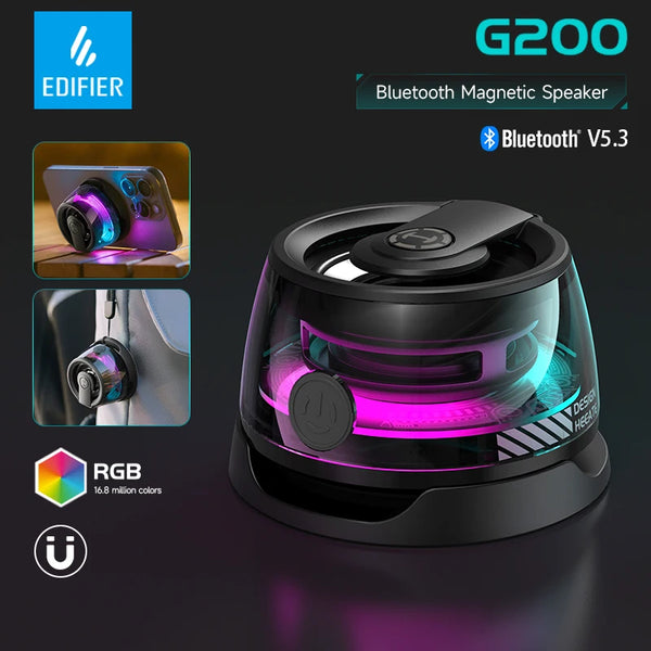 Edifier G200 Mini Magnetic Portable Bluetooth Speaker with RGB Lighting