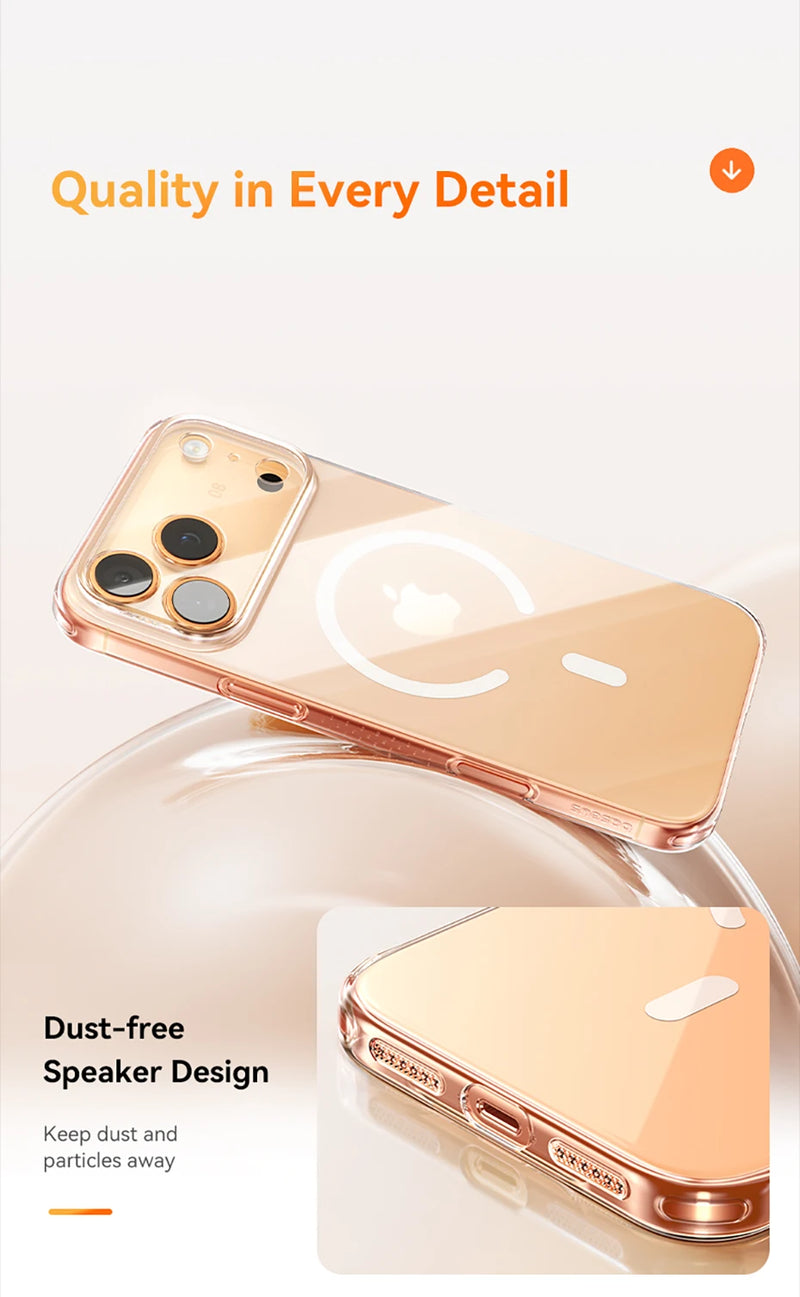 Baseus Magnetic Case for iPhone 17 Slim Thin Wireless Charging Magnetic for Magsafe Case Clear Cover Anti-Yellowing - Tech Trove