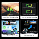 4K 11.26" Car DVR Dash Cam with CarPlay, Android Auto, GPS, WiFi, BT, FM, Rearview Mirror Recorder - Tech Trove