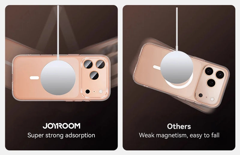 Joyroom Magnetic Wireless charger thin Case For iPhone 17 Case Anti Yellow Transparent Cover - Tech Trove