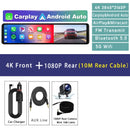 4K 11.26" Car DVR Dash Cam with CarPlay, Android Auto, GPS, WiFi, BT, FM, Rearview Mirror Recorder - Tech Trove