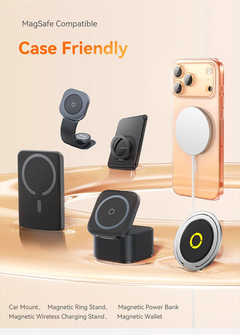 Baseus Magnetic Case for iPhone 17 Slim Thin Wireless Charging Magnetic for Magsafe Case Clear Cover Anti-Yellowing - Tech Trove