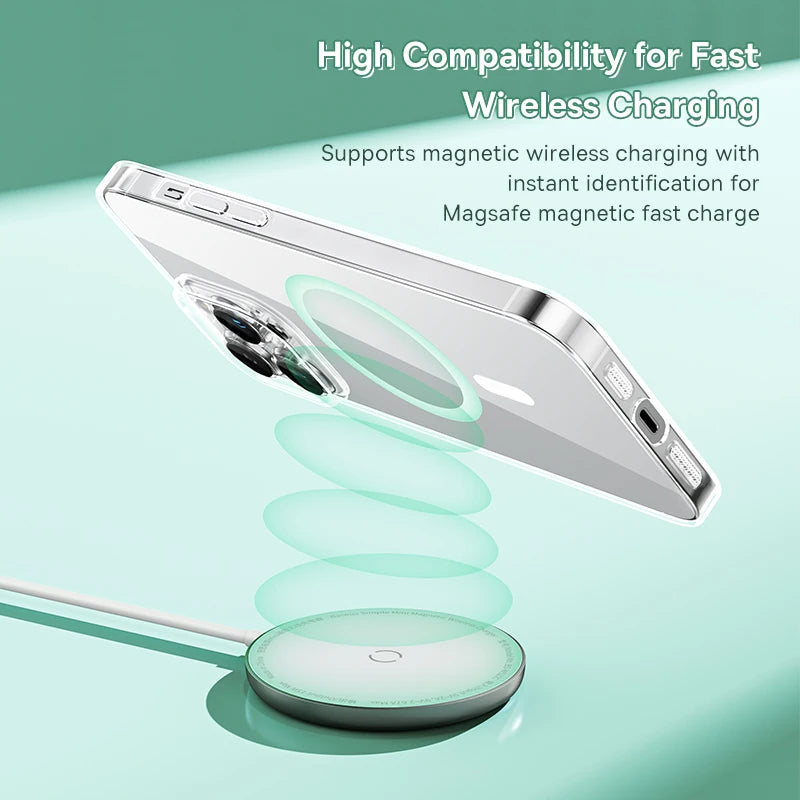 Baseus Magnetic Case for iPhone 15 14 13 12 11 Pro Max Wireless Charging Cover For iPhone 15 13 12 Pro Max PC Magnet Phone Case - Tech Trove