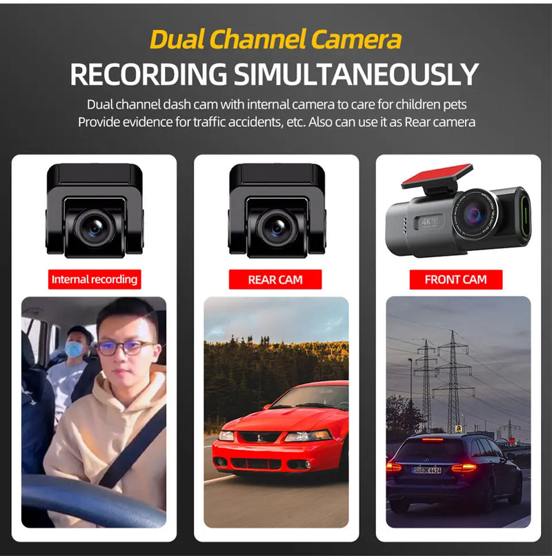 4K Dash Cam Car DVR – Night Vision, Wi-Fi, GPS, 24H Parking Mode - Tech Trove